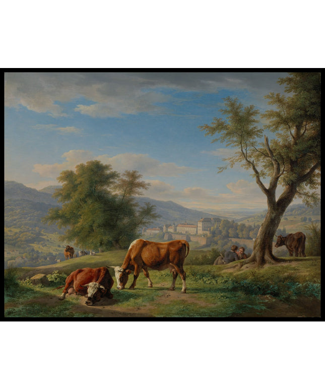 Weidende Tiere in Landschaft bei Baden-Baden