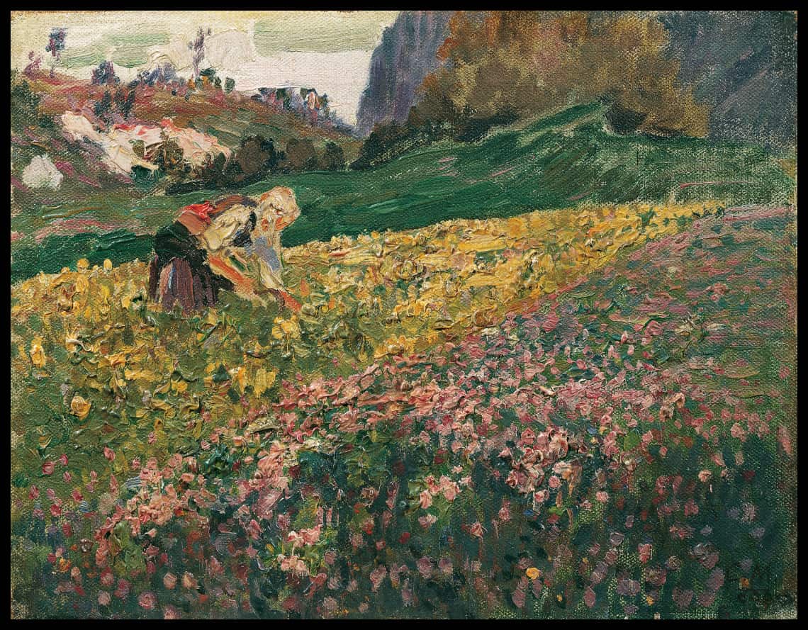 Mädchen in der Blumenwiese