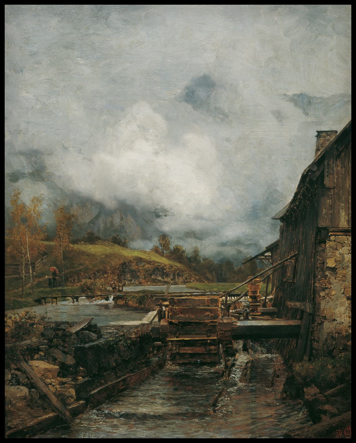 Wassermühle in Goisern nach Emil Jakob Schindler
