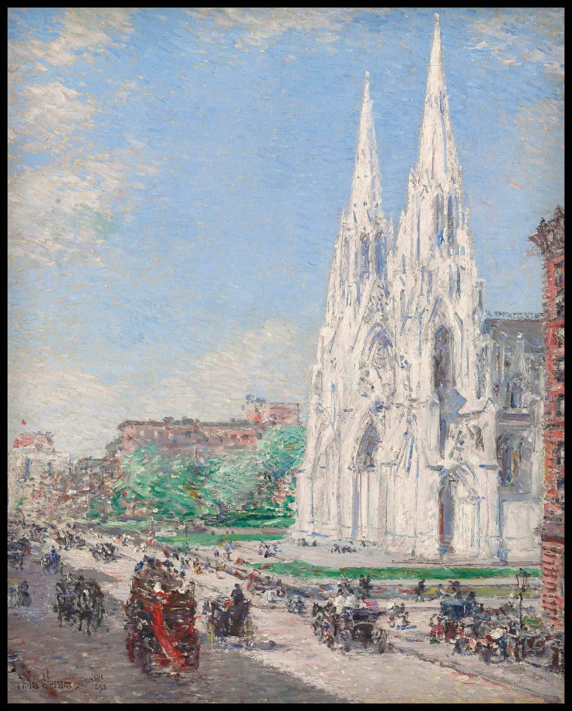 The Cathedral and Fifth Avenue in June