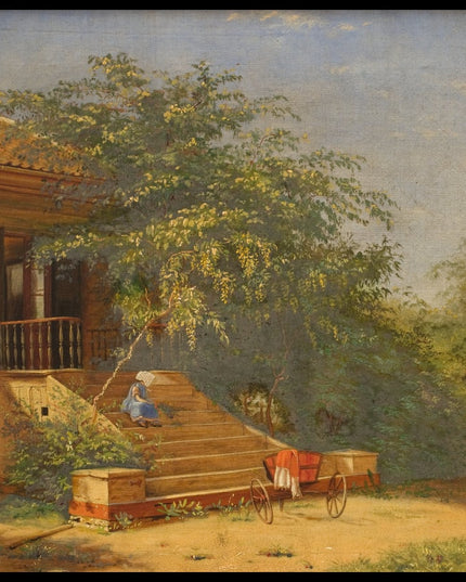 The Garden Steps Leading to the Painter Christen Købke's Studio at Blegdammen, Copenhagen