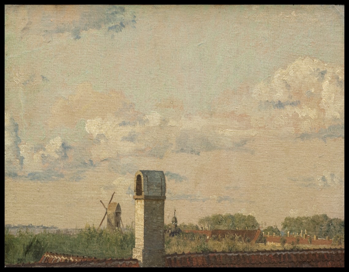 Vue depuis une fenêtre de Toldbodvej sur la Citadelle de Copenhague