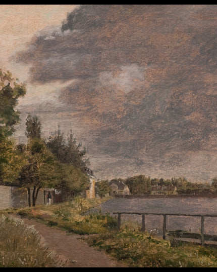 View of Dosseringen near the Suburb Østerbro outside Copenhagen, Cloudy Sky