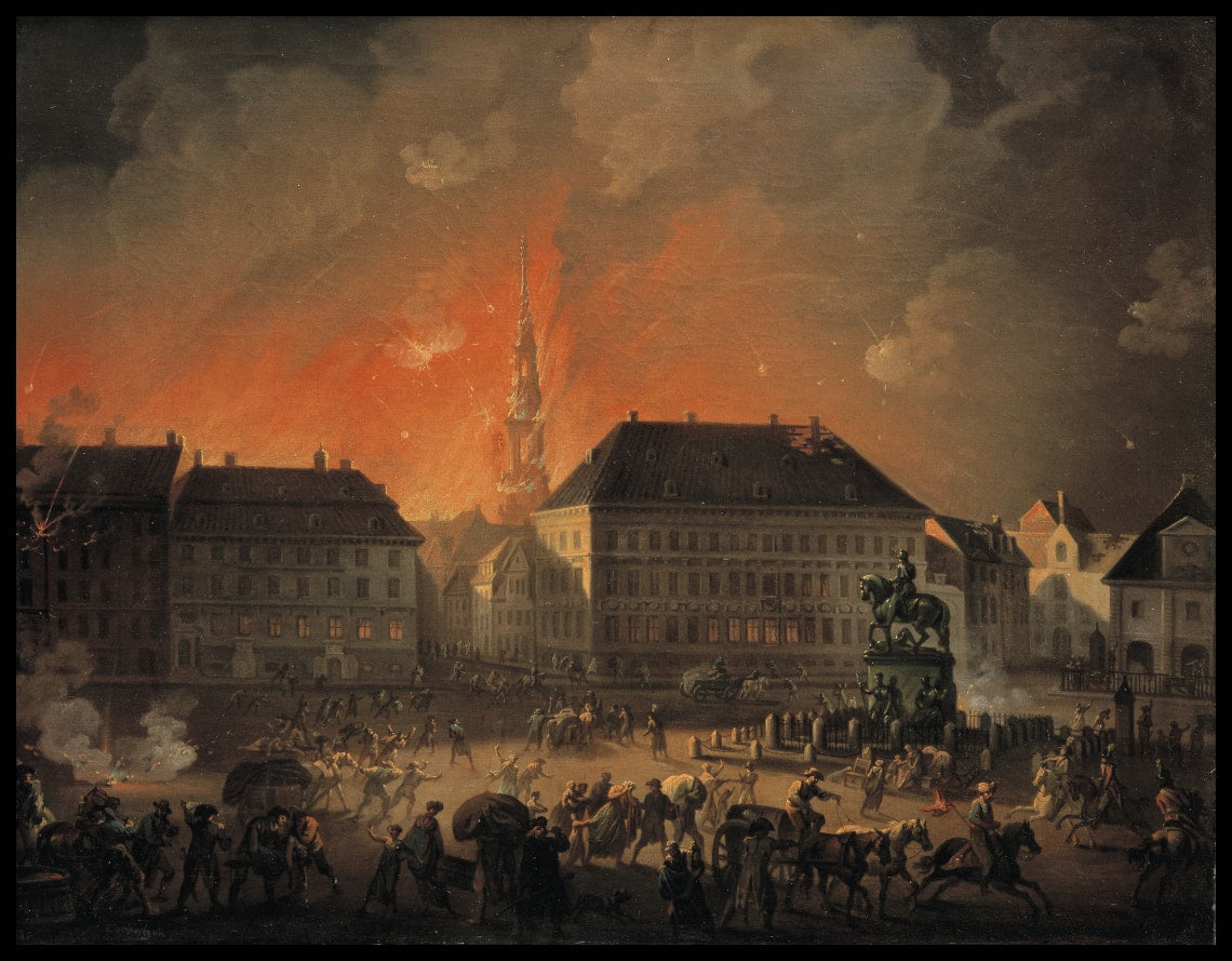 The Most Terrible Night. View of Kongens Nytorv in Copenhagen