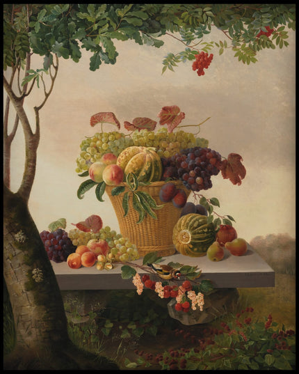 A Basket of Fruit in a Landscape