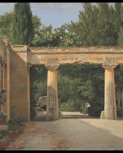 View of the Garden of the Villa Borghese in Rome