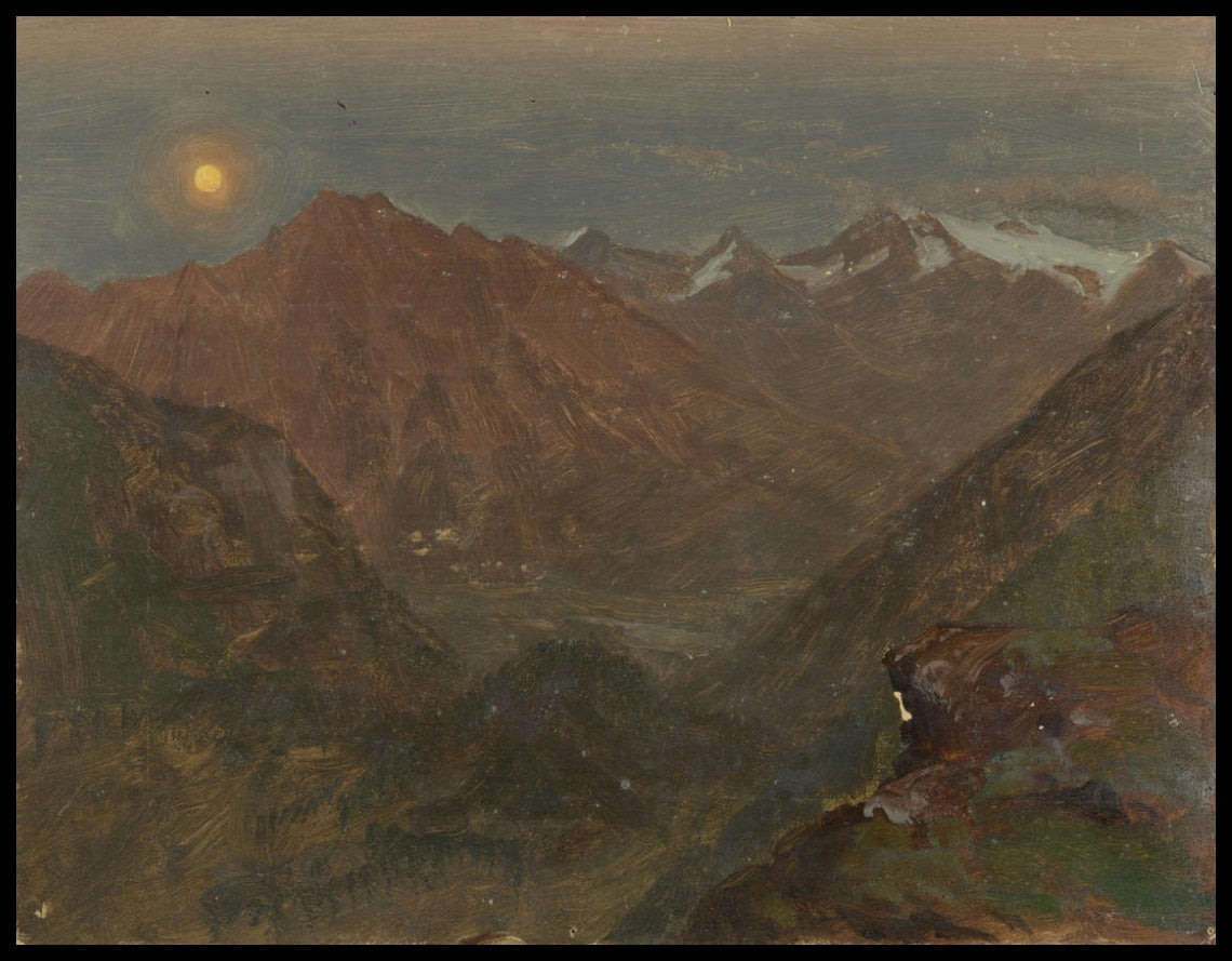 Alps bavarois ou suisse Moonlight