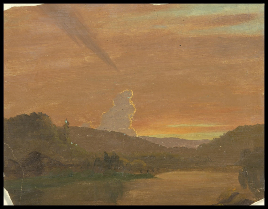 Étude de nuages au coucher du soleil