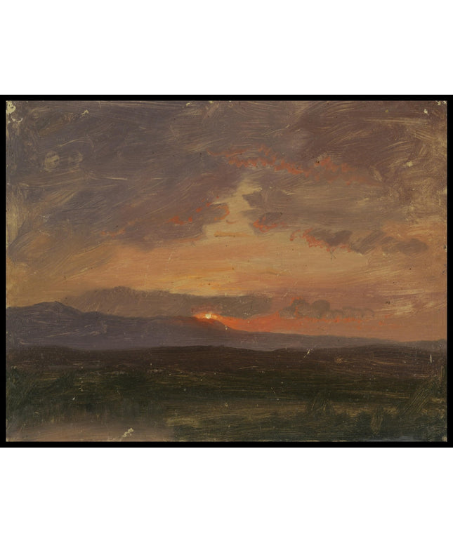 Sun setting Catskill Mountains