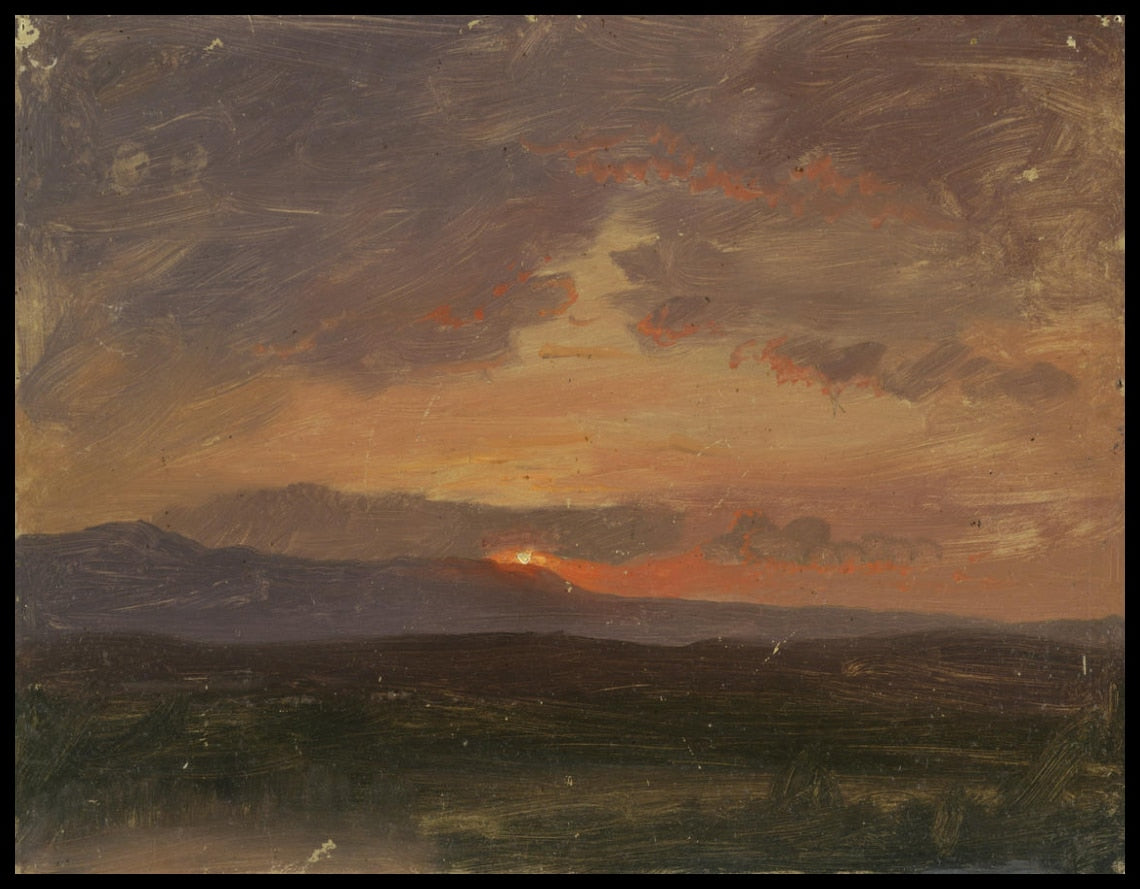 Réglage du soleil dans les montagnes Catskill