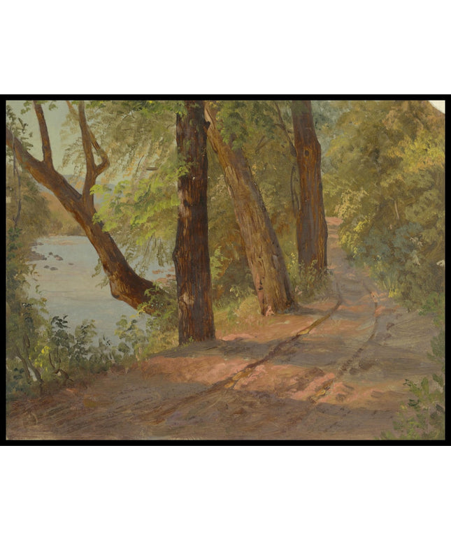 North American Road by a Lake