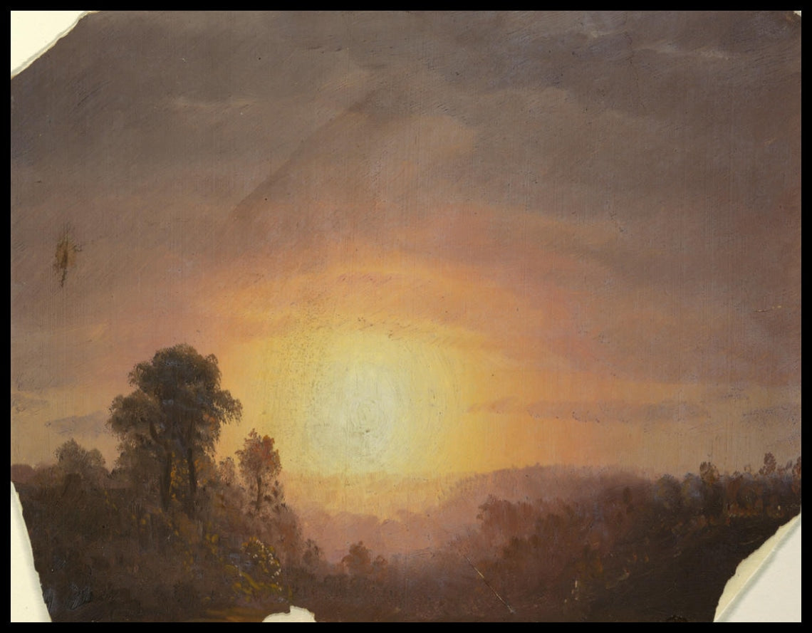 Paysage avec coucher de soleil