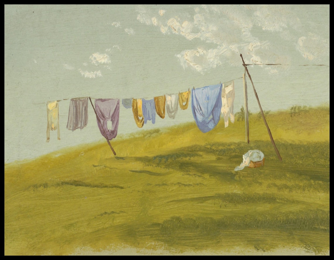Laundry hung out to dry