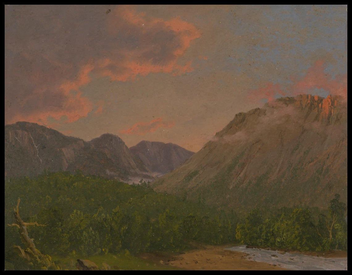 Paysage de montagne au coucher du soleil