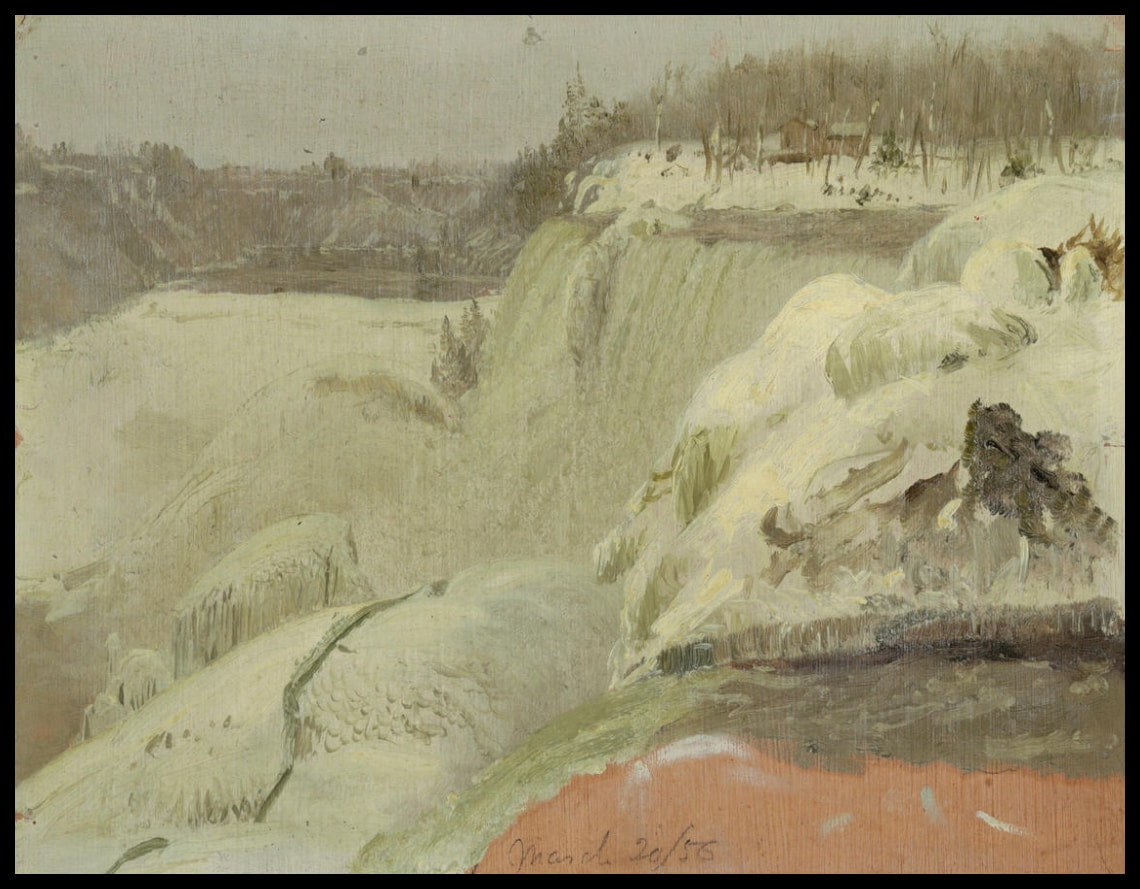 Les chutes du Niagara dans la neige