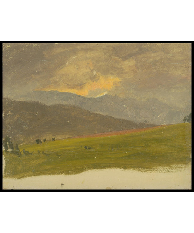 Deep Valley, with sunset-lit Clouds