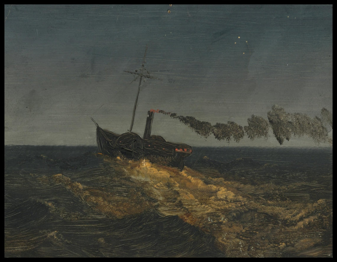 Paddle Steamer à la tombée de la nuit
