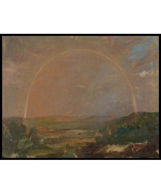 Rainbow over a hilly Landscape