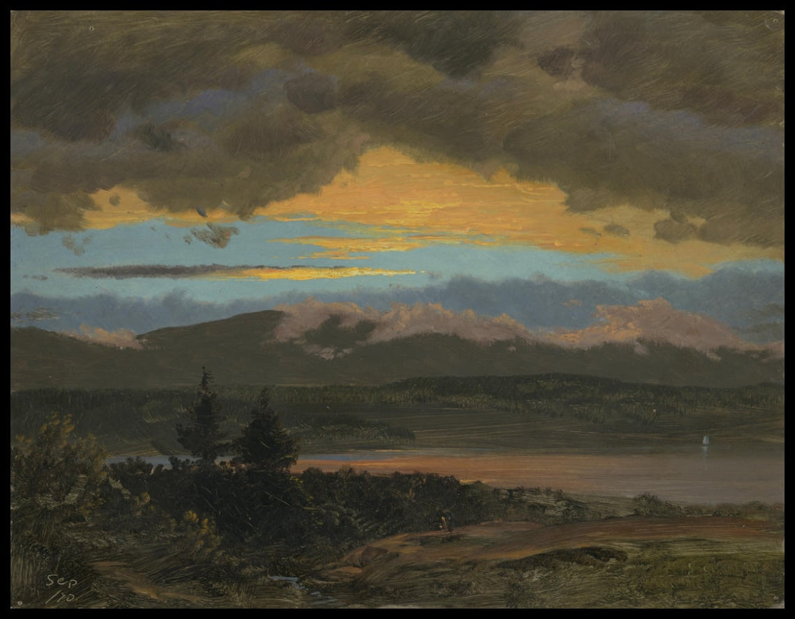 Coucher de soleil sur la vallée de l'Hudson