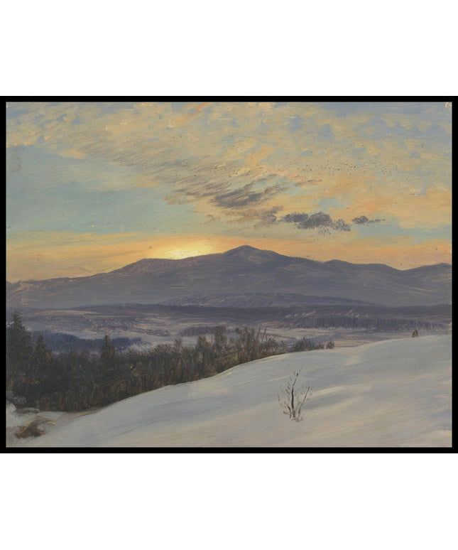Sunset across the Hudson Valley Winter