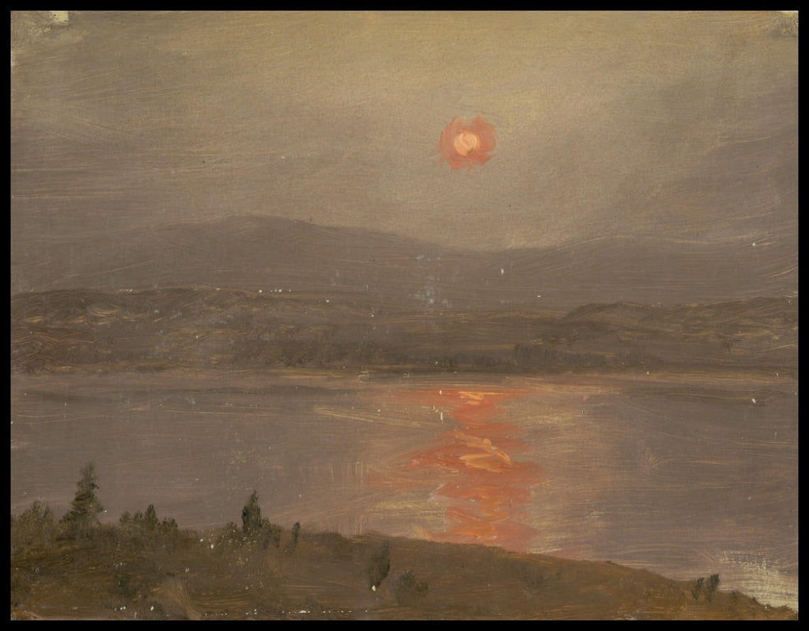 Vue sur l'Hudson au coucher du soleil