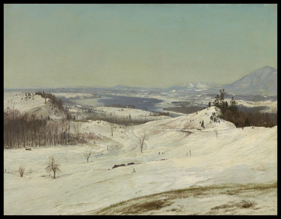 Vue d'Olana dans la neige