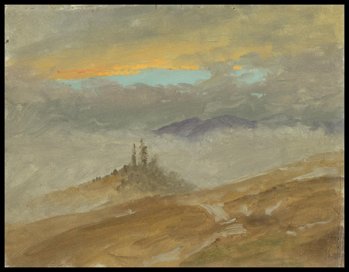 Vue du paysage hivernal de la colline de Zuarry