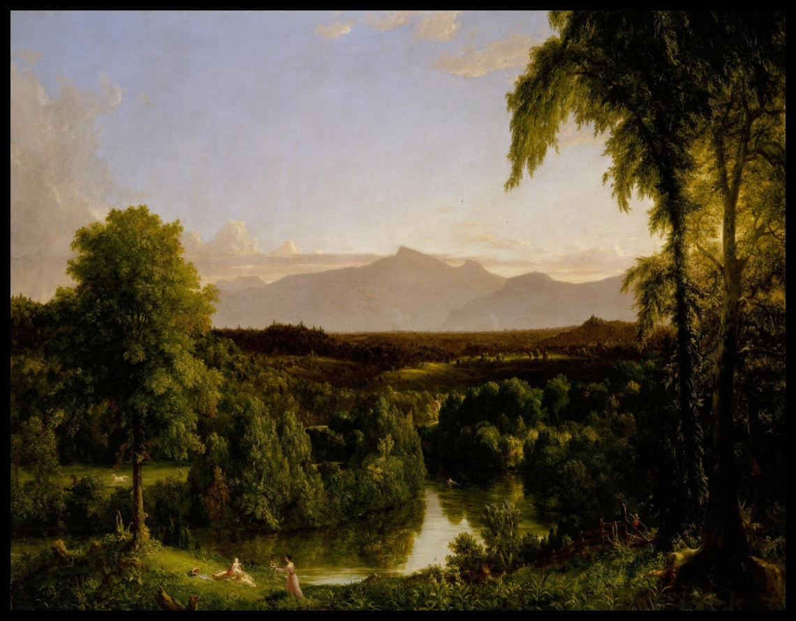 Vue sur le début de l'automne de Catskill
