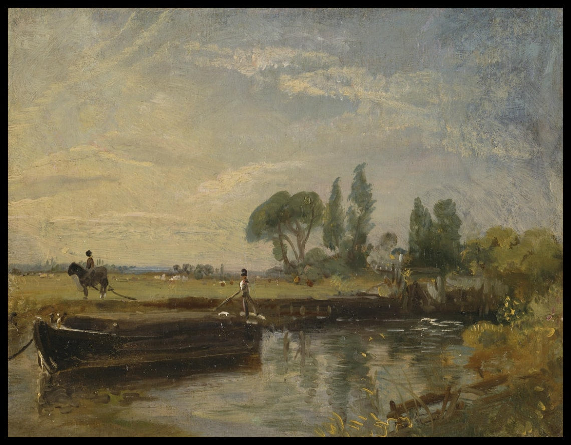 Barge Below Flatford Lock