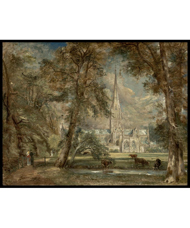 Catedral De Salisbury Vistdo Jardim Do Bispo