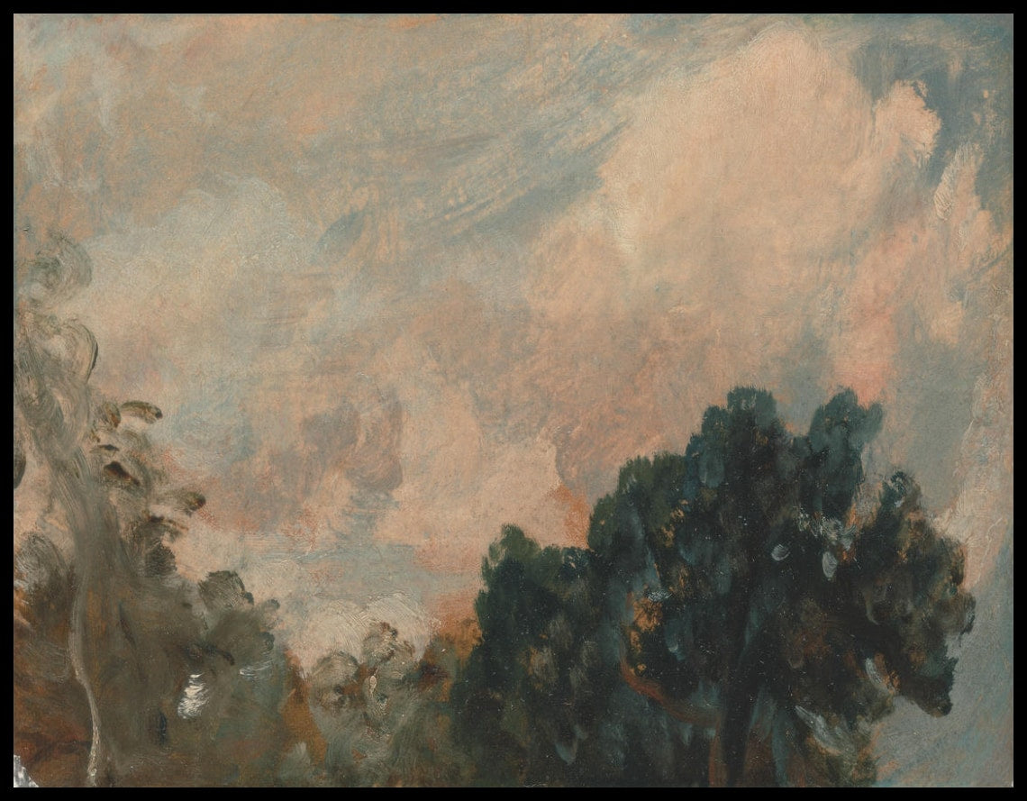 Étude de nuages avec des arbres