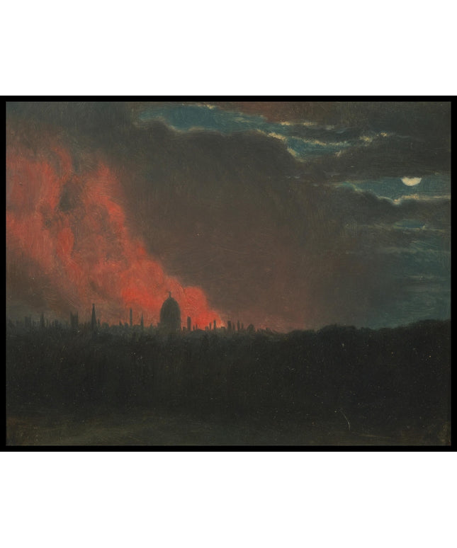 Fire In London Seen From Hampstead