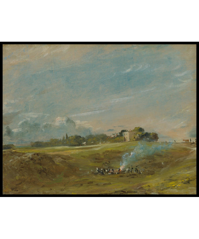 Hampstead Heath With Bonfire