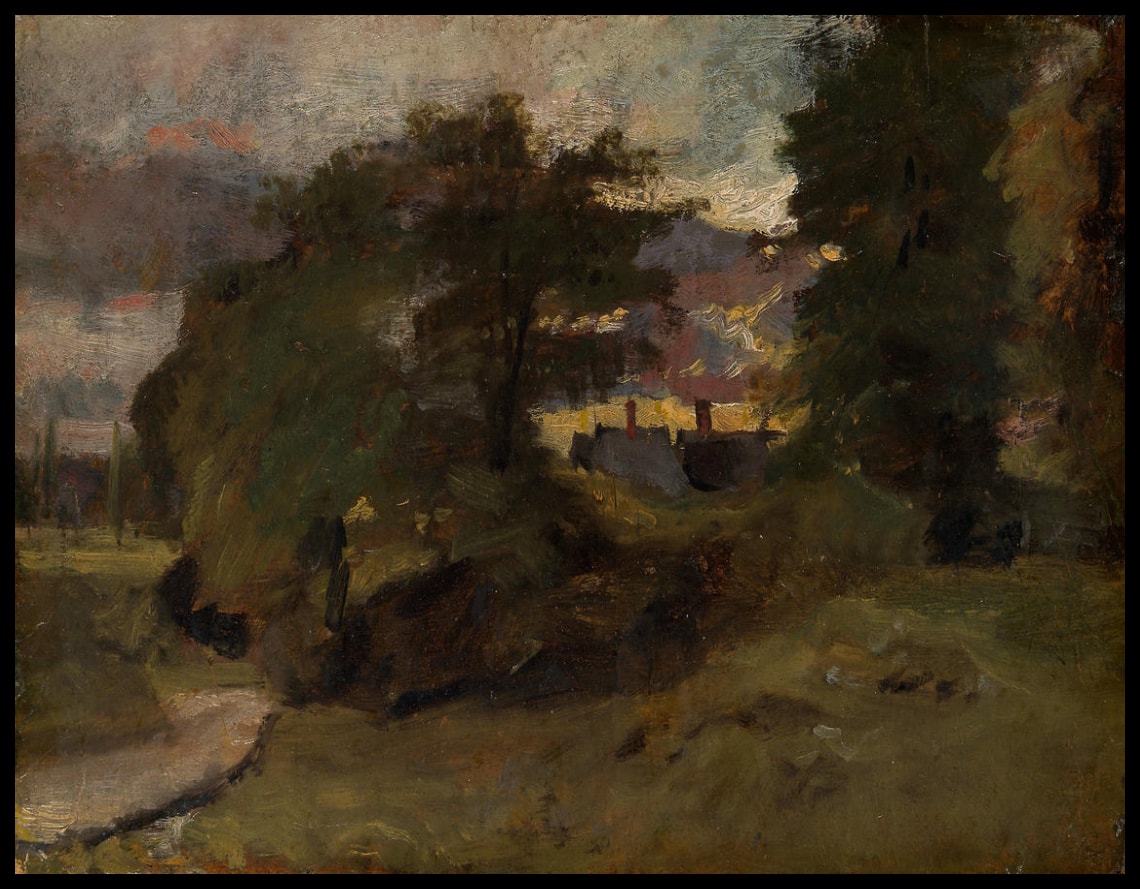 Paysage avec cottages