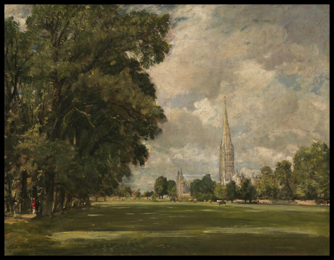 Cathédrale de Salisbury depuis Lower Marsh Close