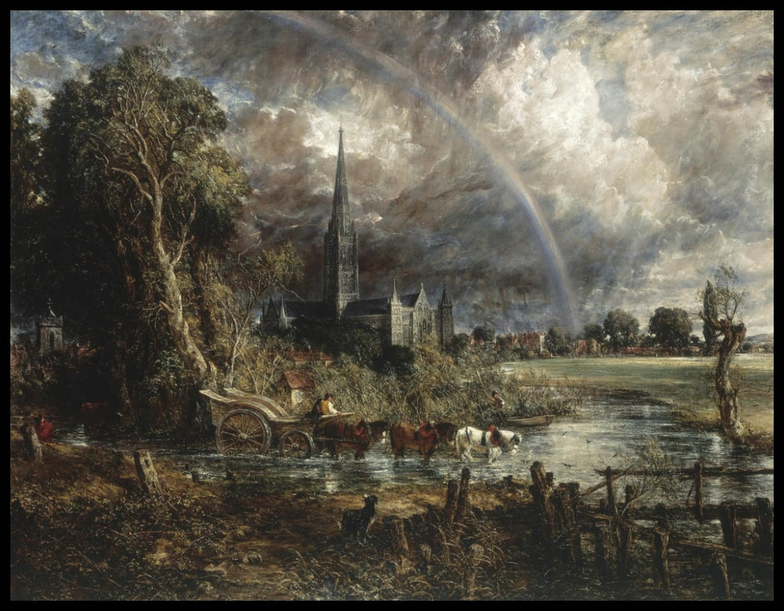 La cathédrale de Salisbury depuis les Meadows