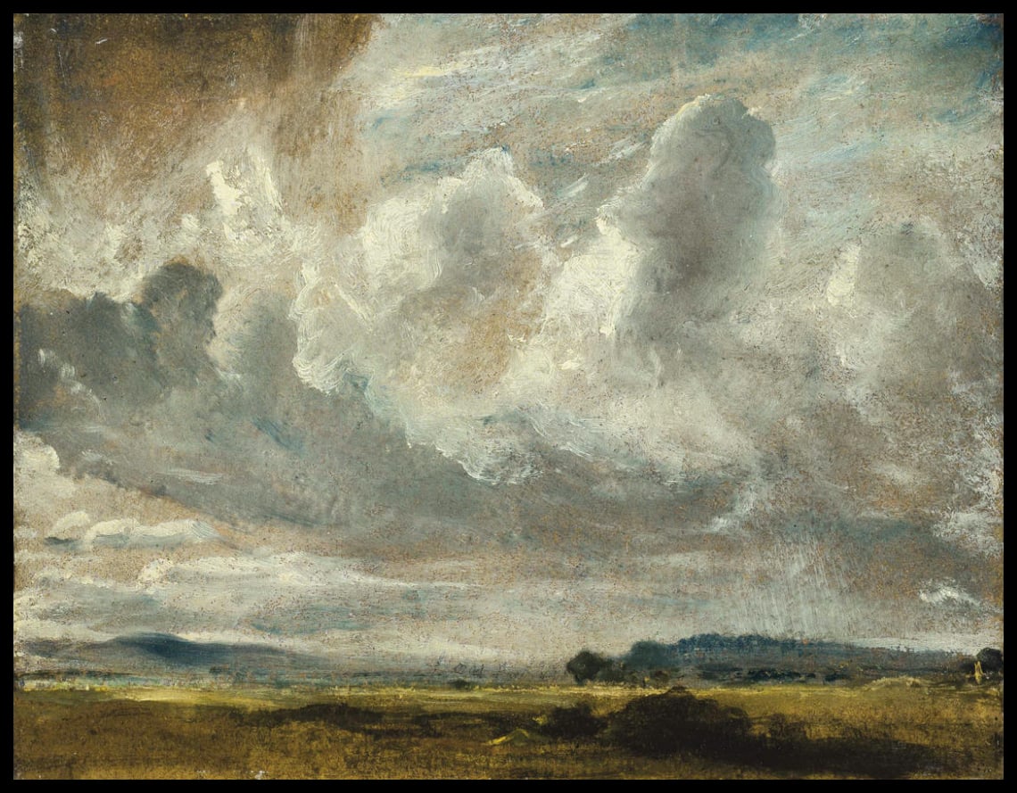 Étude de nuages au-dessus d'un paysage