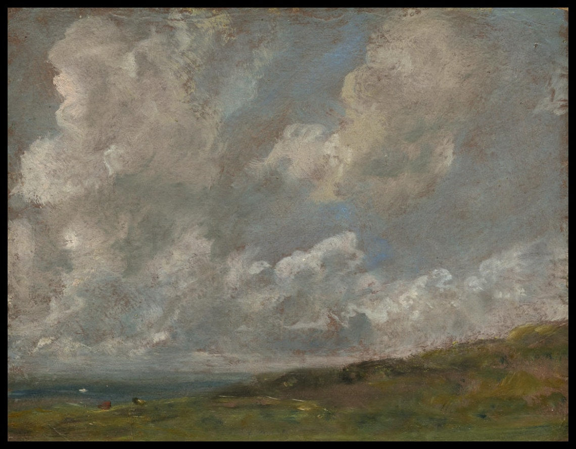Étude de nuages au-dessus d'un paysage
