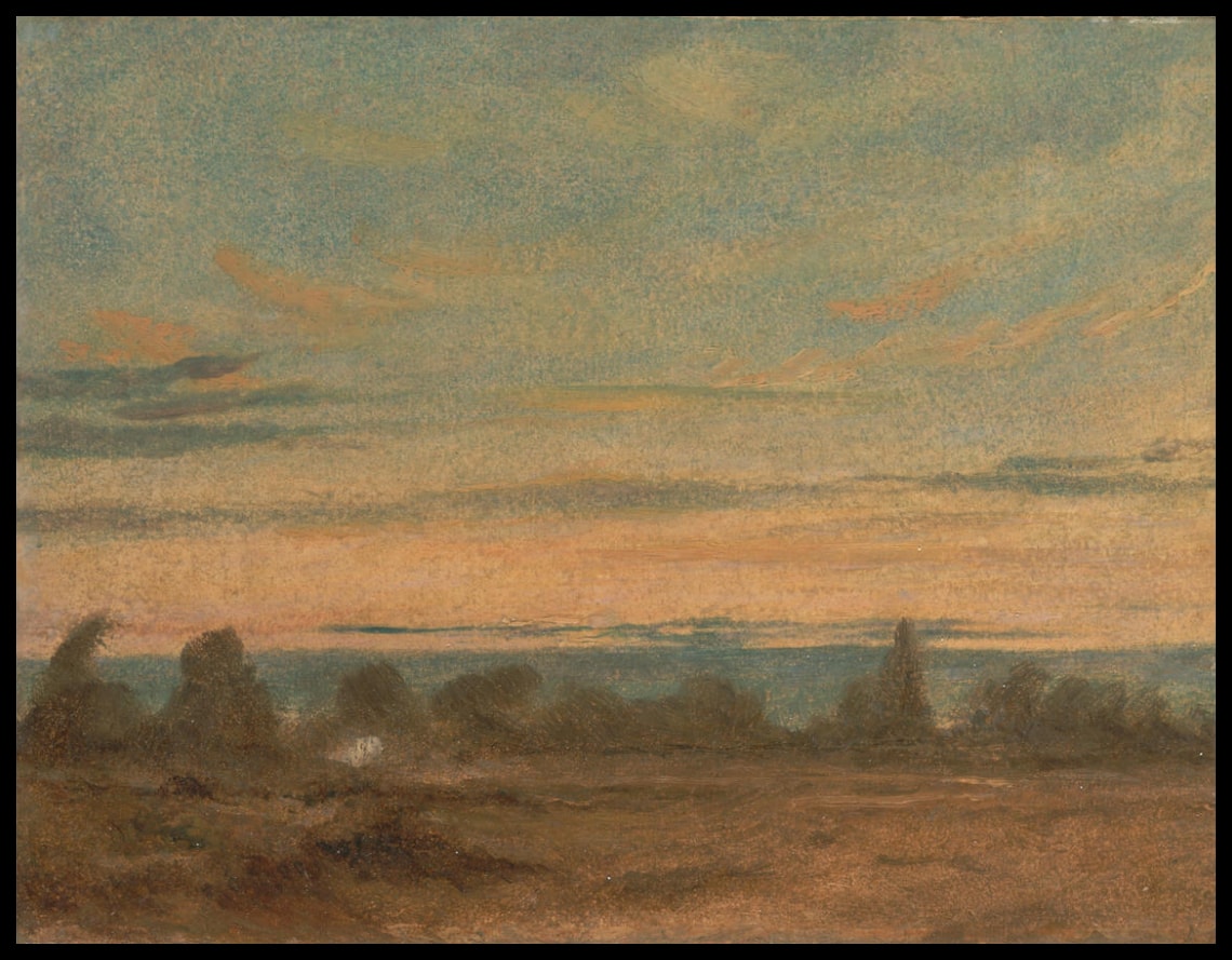 Paysage de soirée d'été