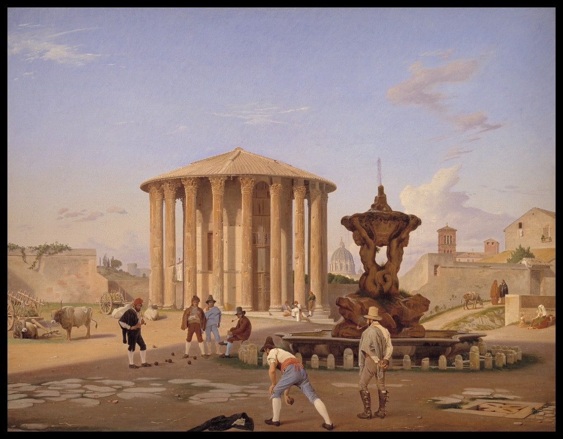 Piazza della Bocca della Verità avec le temple dit de Vesta à Rome