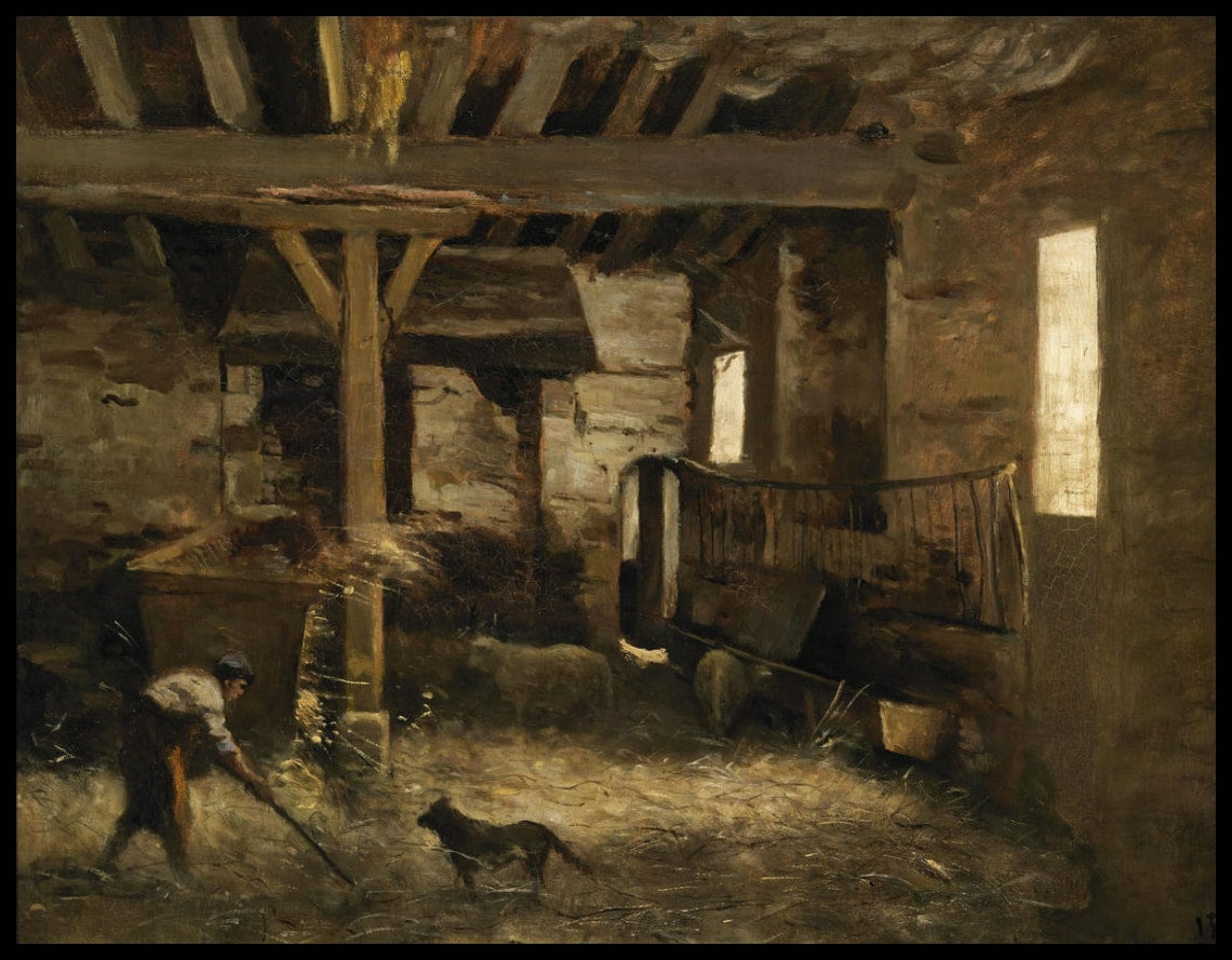 Intérieur d'une grange