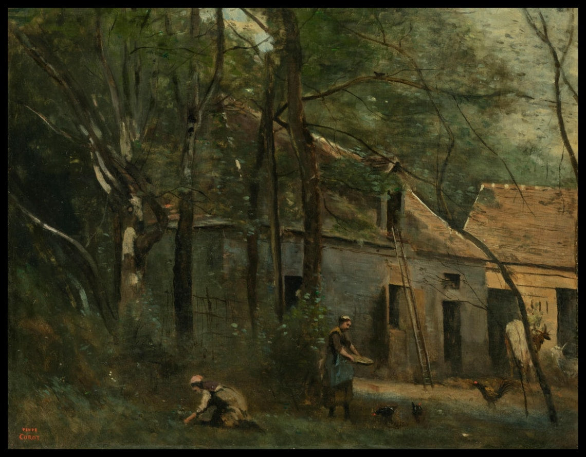 Ferme dans la forêt