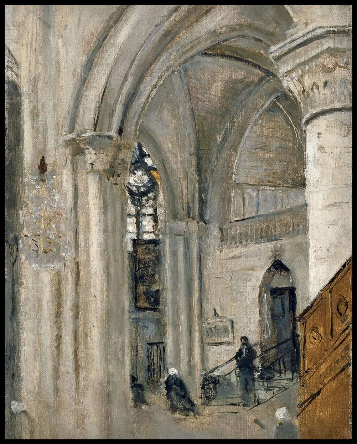 Intérieur de l'église à Mantes