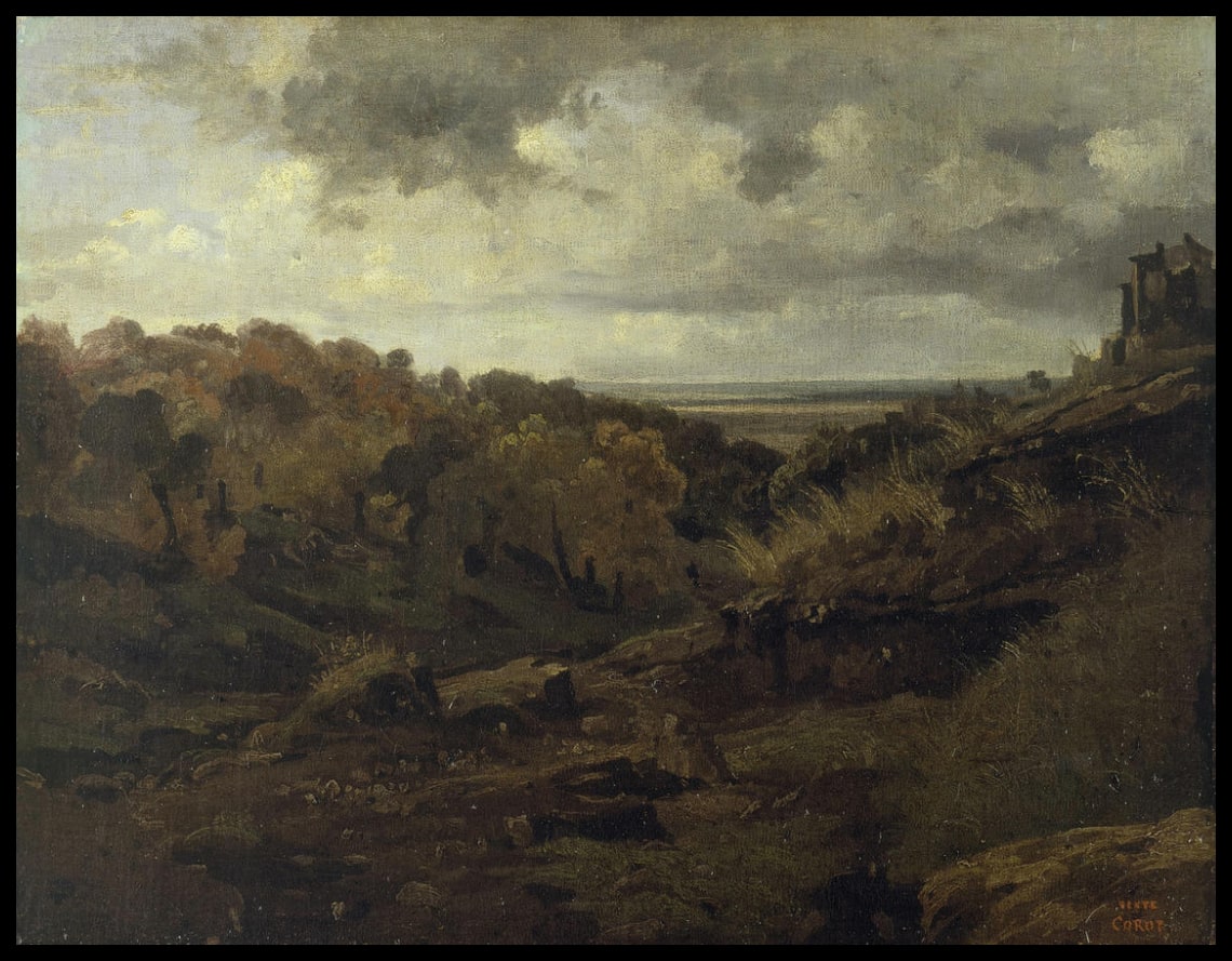 Paysage italien près de Marino en automne
