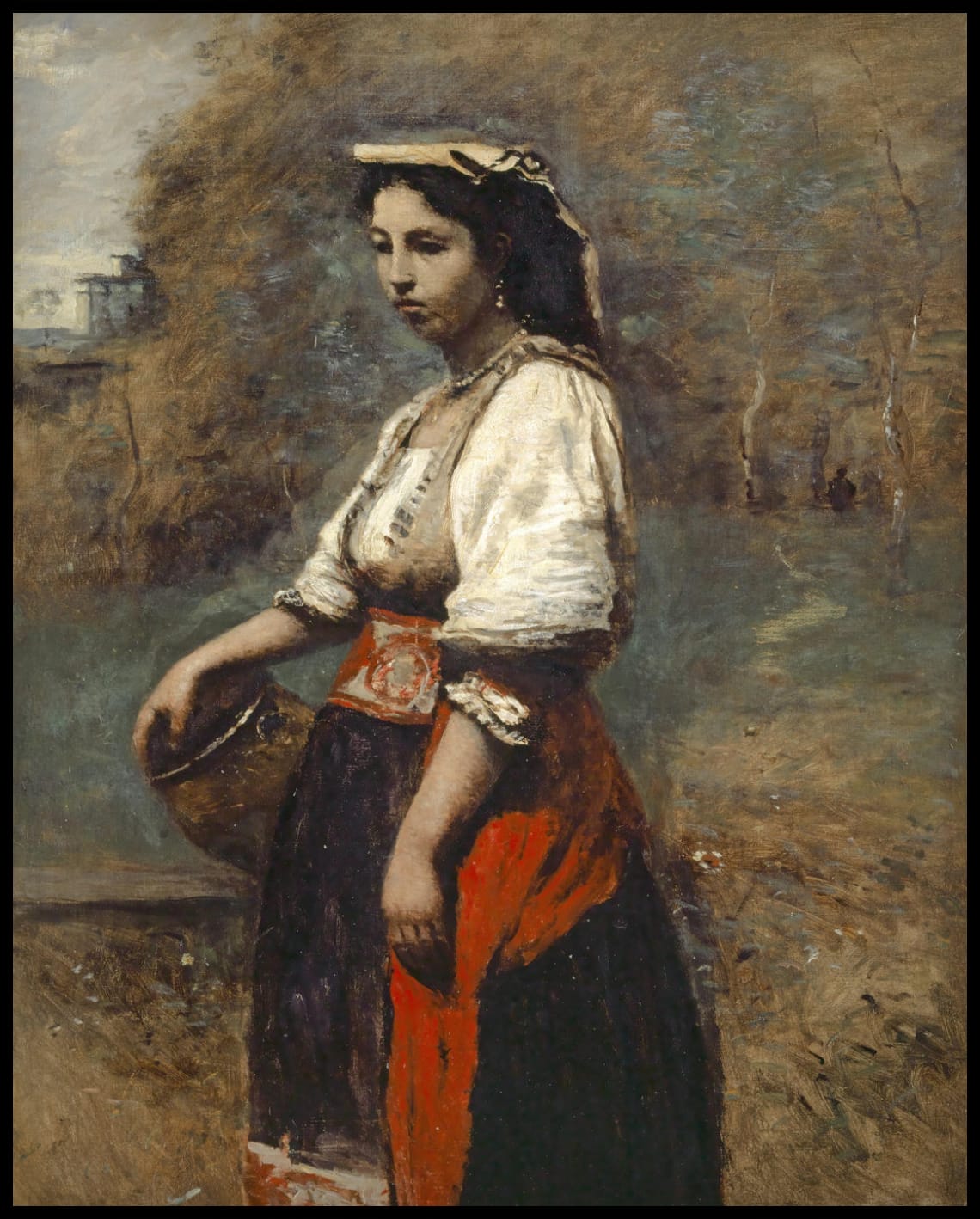Italienne à la fontaine