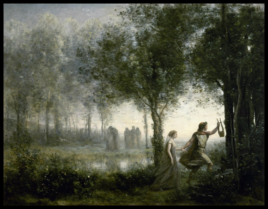 Orphée guidant Eurydice hors des enfers