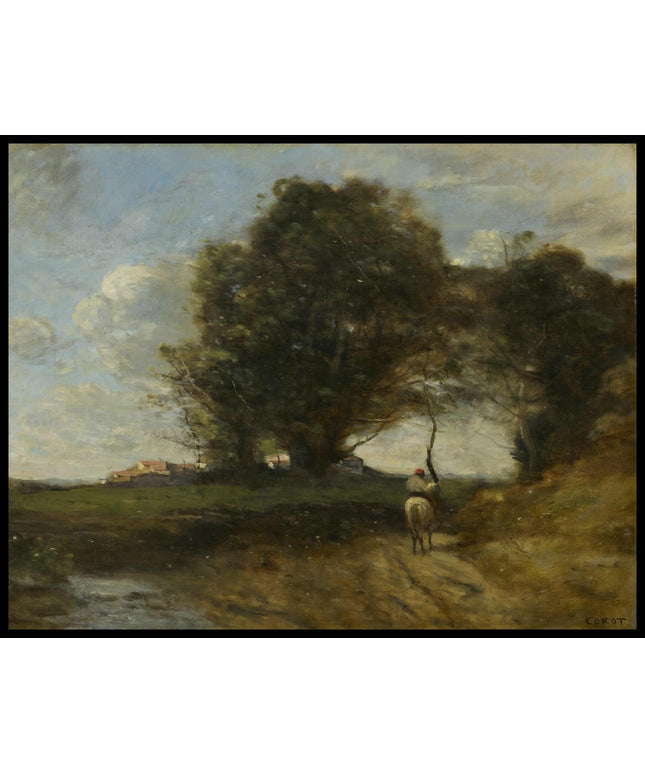 Paysage au cavalier