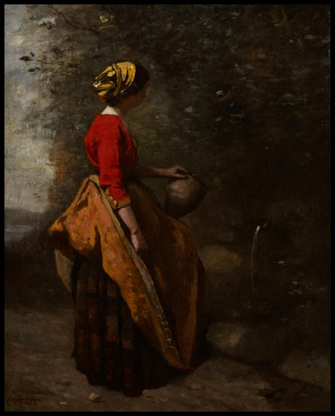 Fille de la campagne au printemps