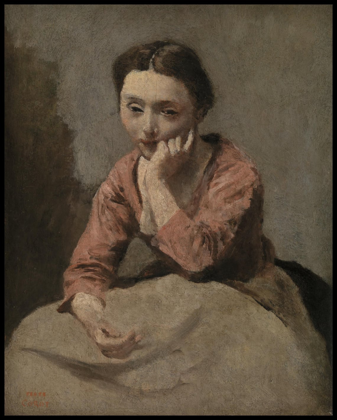 Jeune femme pensive