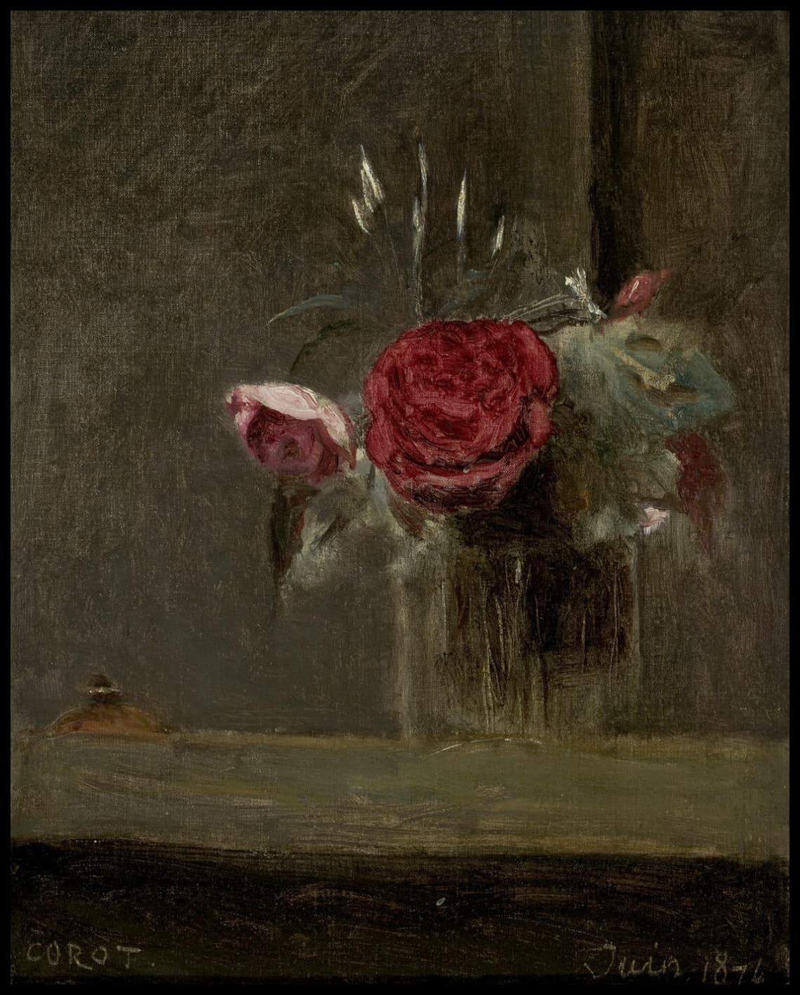 Roses dans un verre